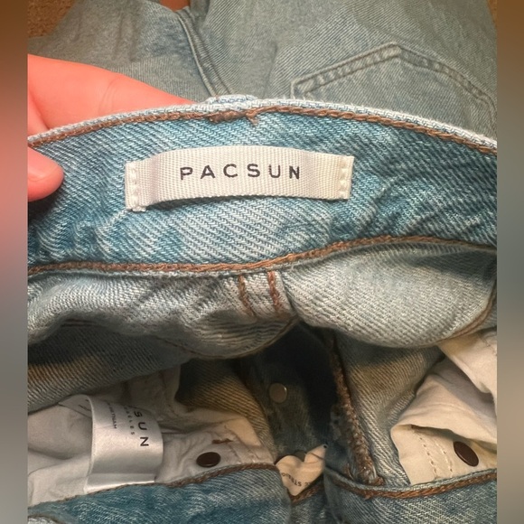 Pacsun Blue Jeans with Dark Patch Women’s Size 25 High Rise Straight - Picture 3 of 7